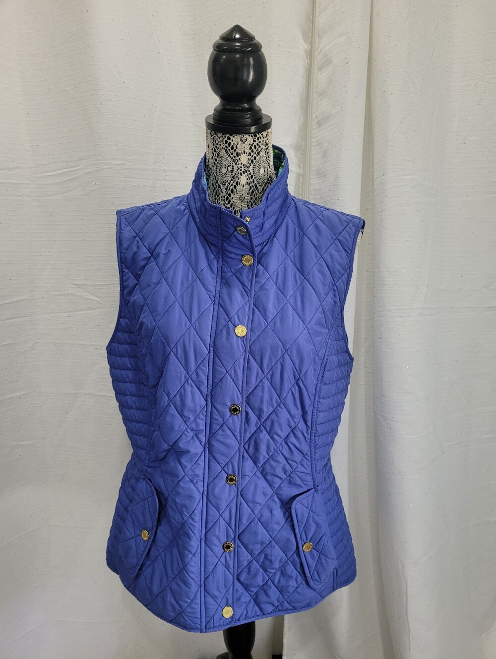 Lilly Pulitzer Blake Iris Blue Quilted Vest Size XLarge